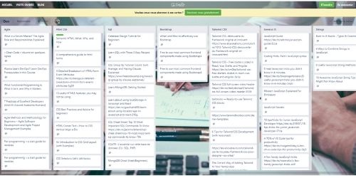 Veille développement sur trello Screen Shot